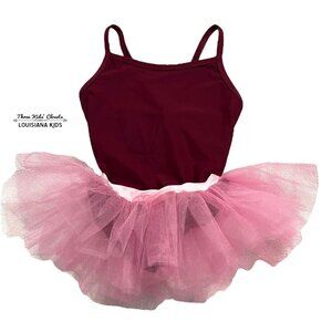 BP Designs YS Wine / Pink Ballet Tutu Leotard